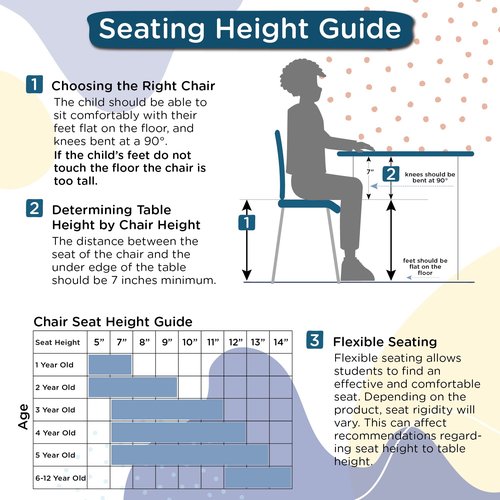 Children’s Factory, AB8010GYC, MyPosture Plus 10" H Chair, Gray with Chrome Legs, Kids Preschool, Daycare or Classroom Flexible Seating, Toddler Desk Chair