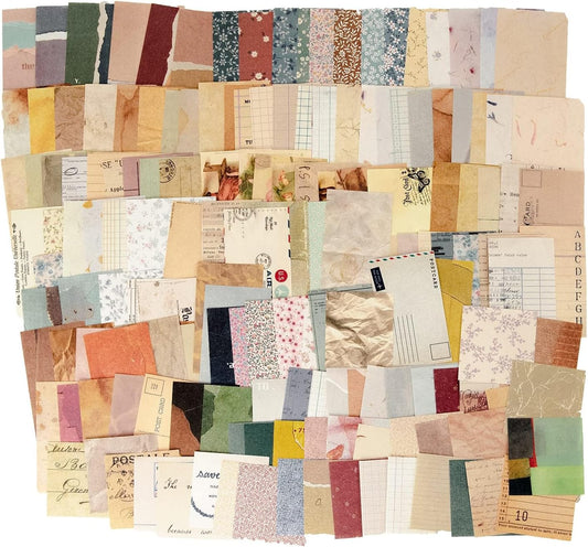 Vintage Scrapbook Paper Pack by 360 Sheets - Retro Aesthetic Journaling Supplies for DIY Crafts