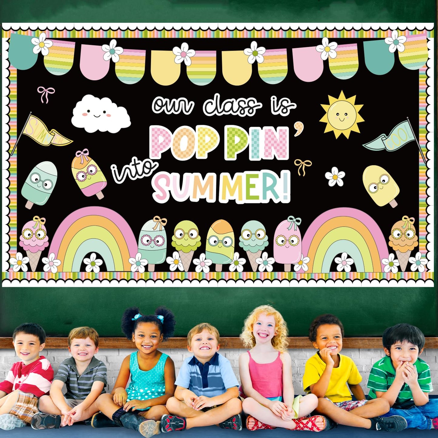 Summer Bulletin Board Decorations Set Ice Popsicle Classroom Decor Summer Ice Cream Paper Cutouts May June Library Classroom Bulletin Board Decorations Home Office Wall Door Decor Teacher Supply