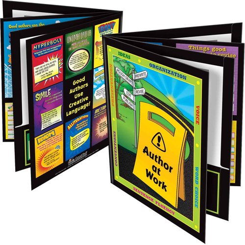 Really Good Stuff Author at Work 4-Pocket Student Folders - Set of 12