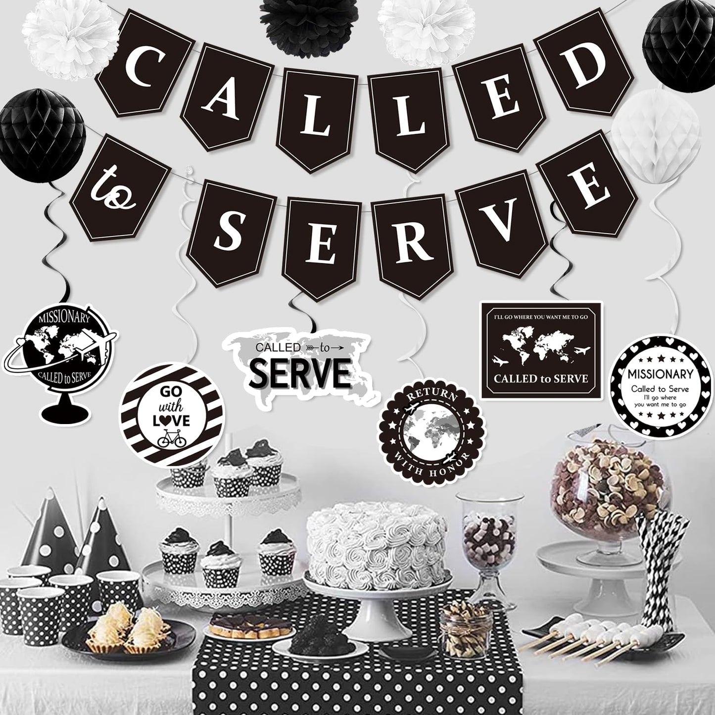 Called to Serve LDS Missionary Banner - Lds Missionary Gifts Mission Possible Decorations Mission Impossible Party Decorations for Elders Called to Serve Farewell Essentials