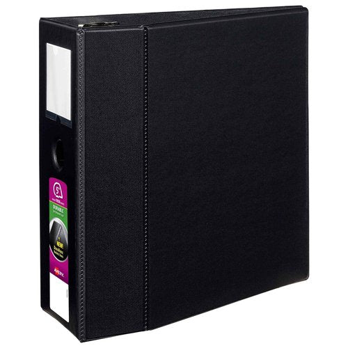 Avery Durable 3 Ring Binder, 5" One Touch EZD Rings, Label Holder, 1 Black Binder (08901)