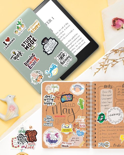 Skiennix 300 PCS Inspirational Stickers - Motivational Vinyl Stickers for Scrapbooking & Vision Boards | Perfect for Adults, Teens & Students