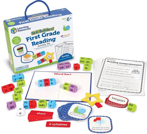 Learning Resources Skill Builders 1st Grade Reading Set - 88 Pieces for Ages 6+ | Engaging Homeschool & Classroom Learning Materials