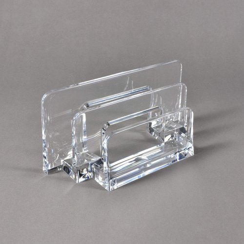 COM.TOP New Acrylic Letter Sorter - Clear for Paper, Mail, Envelope, Organizer | Office Supplies, Desk Accessories, 6.4" x 2.4" x 3.1"