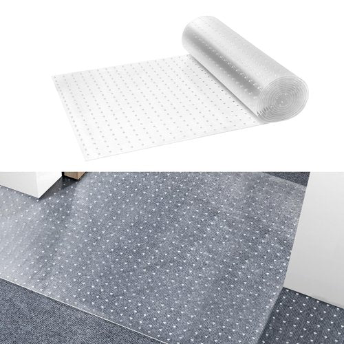 VEVOR Plastic Carpet Protectors, 24" x 12' PVC Scratch-Proof Cat Carpet Protector for Doorway, Anti-Slip Cat Scratch Protector Mat, Easy to Cut Carpet Scratch Stopper