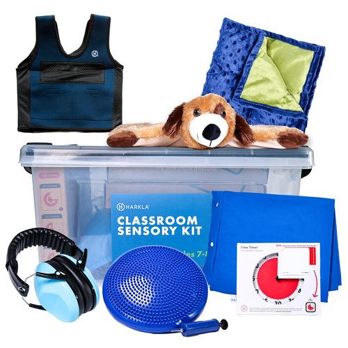 Harkla Classroom Sensory Kit for Kids - Ages 6 to 9 (Grade 1 to 3)