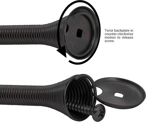 Rok Hardware Flexi Spring Door Stop - Heavy Duty Oil-Rubbed Bronze Finish | 2 Pack, 3" (76mm) Bumper Guards