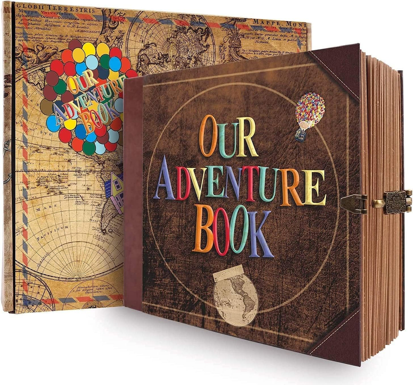 Adventure Book | Travel Diary & Scrapbook - Vintage Photo Album for Weddings, Anniversaries & Gifts