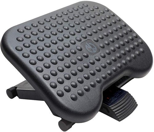 HUANUO Adjustable Desk Footrest, Foot Rest for Under Desk at Work with Massage, Adjustable Foot Stool with 3 Height Position & 30 Degree Tilt Angle Adjustment for Home, Office