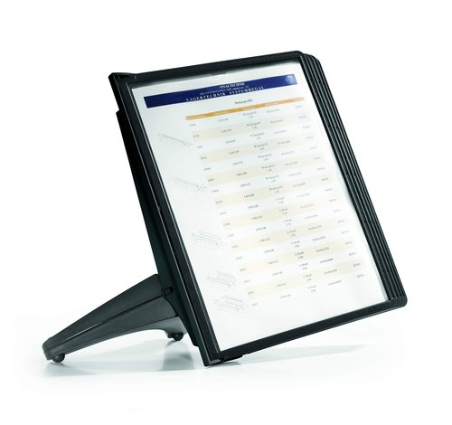 Durable Desktop Reference System with 5 Double-Sided Panels - Letter-Size 8.5" x 11" Inches - Black SHERPA SOHO Design - Desk Reference Organizer
