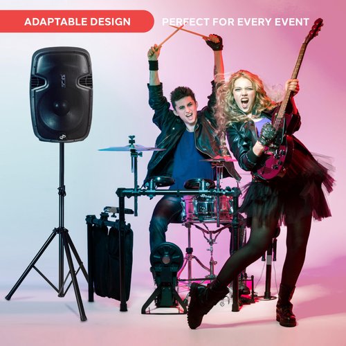 PYLE-PRO Universal Speaker Stand Mount Holder - 6’ft Heavy Duty Tripod w/Telescoping Height Adjustment 40” to 71” 35mm Compatible Insert Knob Style Lock Perfect for On-Stage or in-Studio Use AZPSTND2
