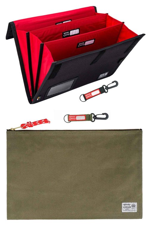Rough Enough File Folder Document Pouch Bundle Set