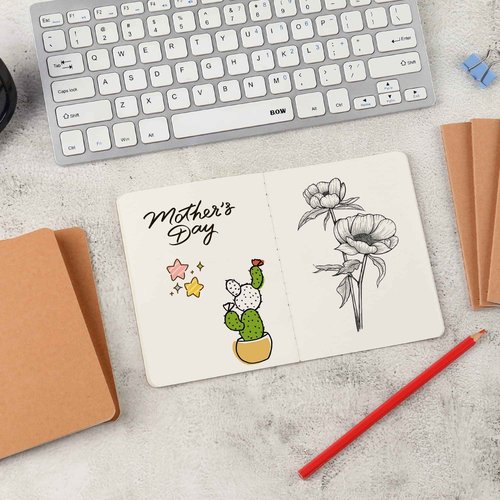 Labkiss 100 Pack Small Blank Notebook & Journal Bulk, Kraft Cover, Unlined Thick Paper, 4.25x5.5 inch,48 Page, Pocket Writing Sketchbook Subject Note Pad Set for Women Men Kid Traveler Student Office