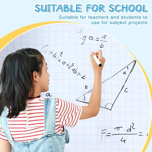 Jetec 2 Roll 1" Large Grid Graph Paper Roll 19.7 Inch x 197ft Drafting Paper for Back to School Classroom Teaching Supplies Kids Students Gifts