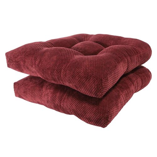 Arlee Memory Foam Non-Skid Chair pad, 2 Count, Burgundy