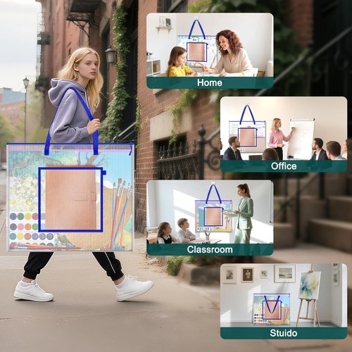 AKAYOK Large Art Portfolio Bag - 25" x 19" Waterproof Storage for Posters, Scrapbooks & Keepsakes