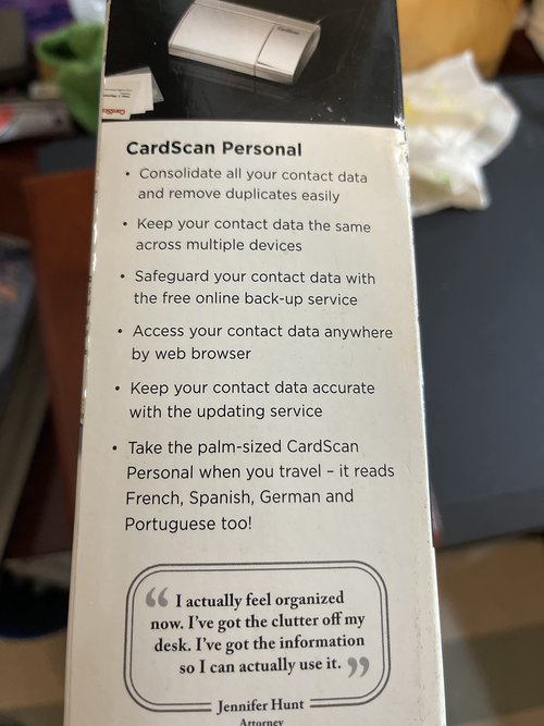 CardScan 8 Personal - Card Scanner - CSP-A08480-ENG