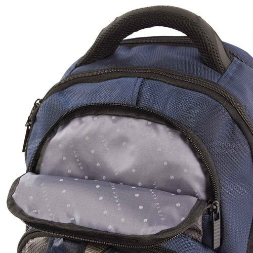 Perry Ellis P14 Business Laptop Backpack, Navy, One Size