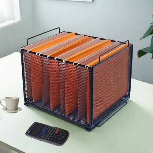 YOYOSEDA 2 Pack Metal Hanging File Organizer & Stackable File Crate – Optimize Your Filing Systems