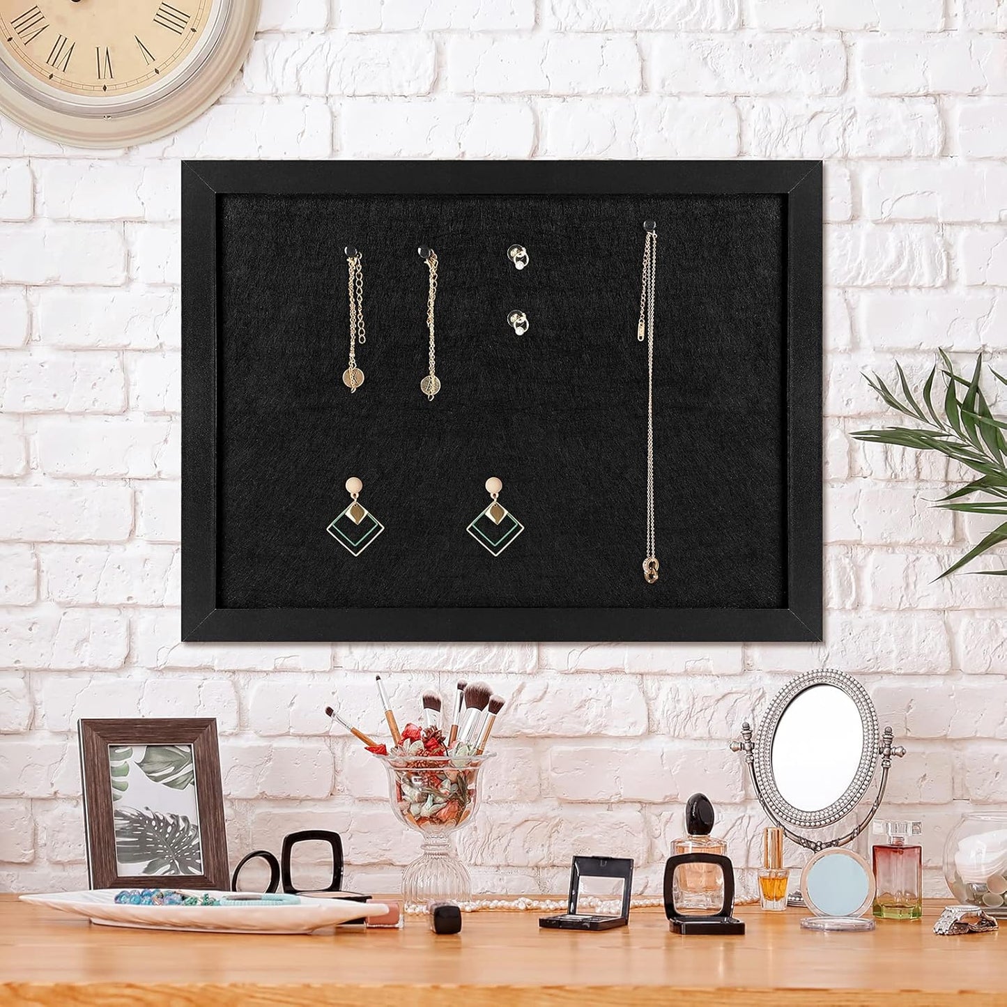 TORASO Cork Board - 13" X 17" Bulletin Board with Pins & Eye Bolts | Perfect for Office, School & Home