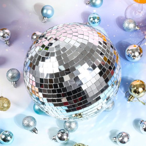 NuLink 8" Disco Ball Decor Hanging Mirror Ball for Big Party Decorations Wedding Home