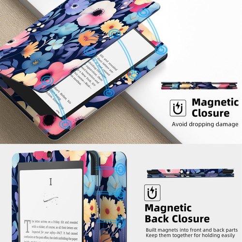 Famavala Slim Foldable Stand Case for 7" inch 2024 with Auto Wake/Sleep, Hand Strap; not fit for Noble Nook (Daisy)