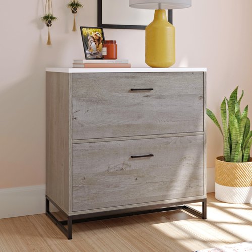 Sauder Tremont Row 2-Drawer Lateral File Cabinet, Mystic Oak Finish