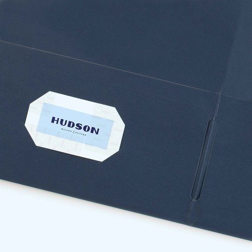 Avery Two Pocket Folders, Holds up to 40 Sheets, Business Card Slot, Ideal for Portfolio, Presentation and School Folders, Dark Blue, Case Pack of 125 (47985)