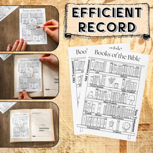 Kosiz 24 Pcs Bible Stickers - Christian Reading Tracker for Journaling | Classic Style
