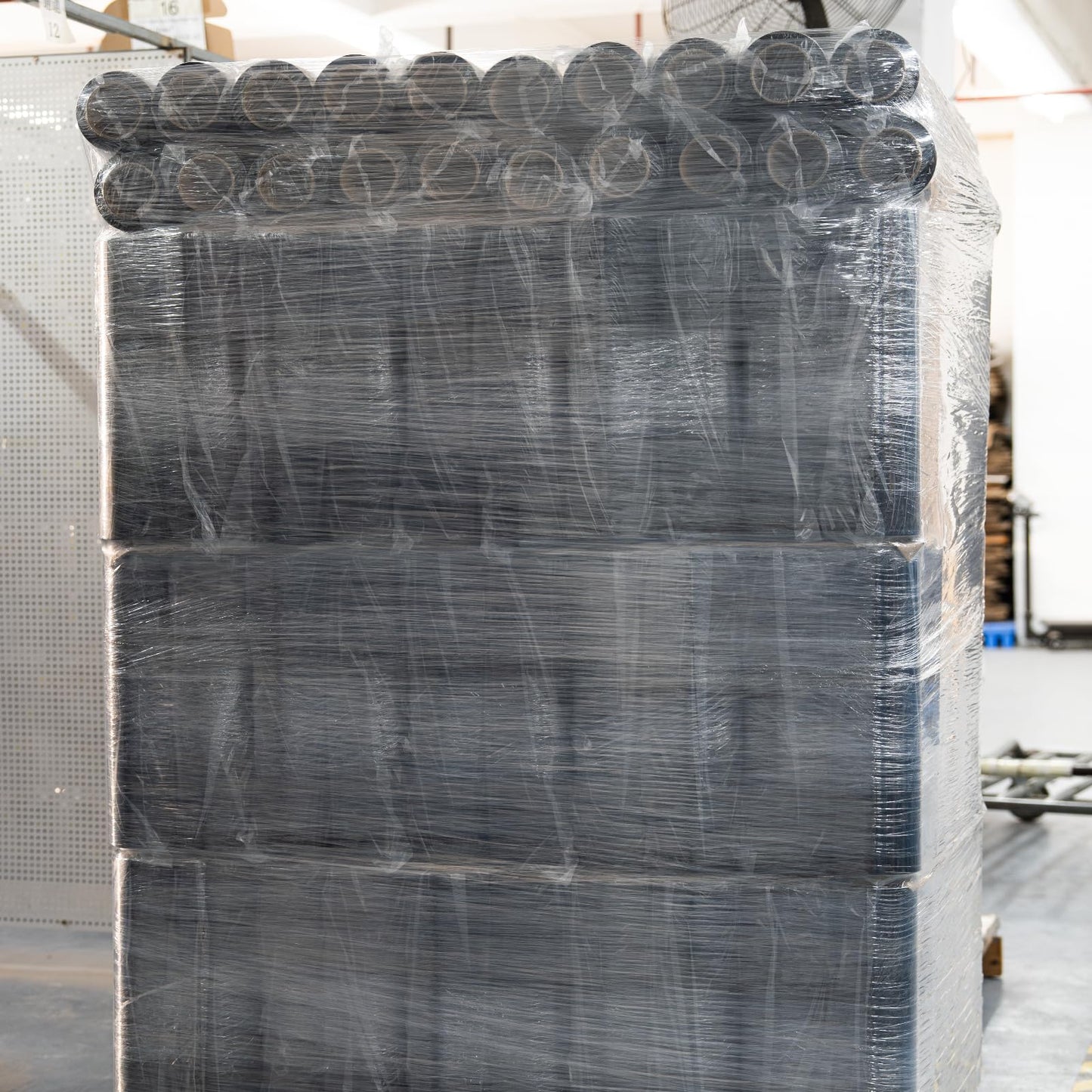 Ealyder Tape 2 Rolls Black Stretch Wrap 12" x 1000 FT x 80 Gauge, Industrial Heavy Duty Stretch Wrap Shrink Film, Durable Self-Adhering for Packing, Moving, Pallet, Included Wrap Holder
