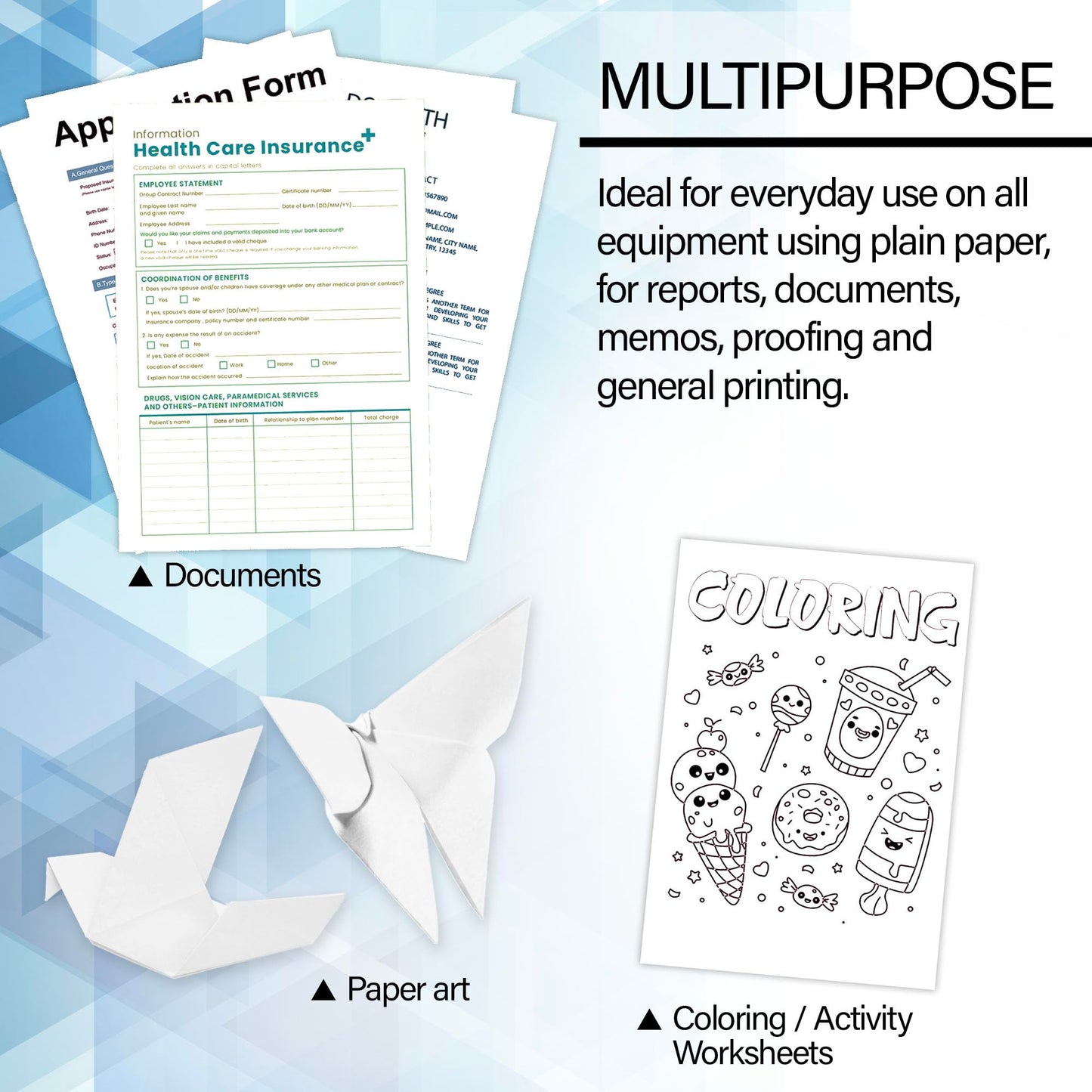 BAZIC Products 50 Count White Multipurpose Paper, for Printing Office School
