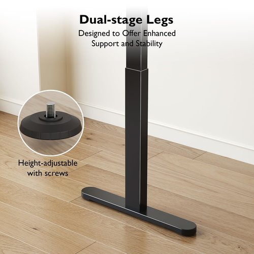 BONTEC Electric Standing Desk Frame, Height Adjustable Sit Stand Desk Base Ergonomic (Dual Motor)