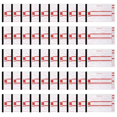 Weekgrat 50 Pack Driver Daily Log Book 8.5" x 5.5" Log Book with Detailed Driver Vehicle Inspection Report Simplified Recap for Truck, 2-Ply Carbonless (Typical)