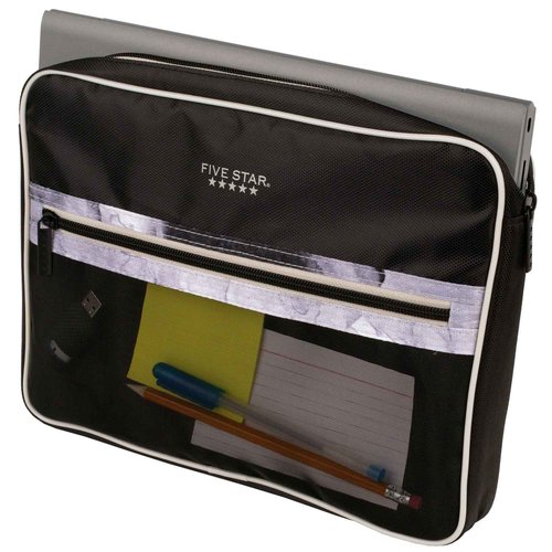 Five Star Zipper Binder, 3 Inch 3-Ring Binder, Expandable Plus Removable Padded Device Case and Expanding File, 700 Sheet Capacity, Includes Multi-Use Strap, Black/Gray (29296IT8) (Pack of 2)