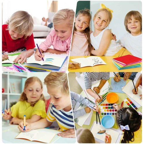 Thenshop 150 Pack Mini Notebooks Bulk Small Notepad Unlined Journals Pocket Blank Sketchbooks Kids Students Gifts Back to School Supplies 4 x 4 Inch 24 Sheets(Multicolor)