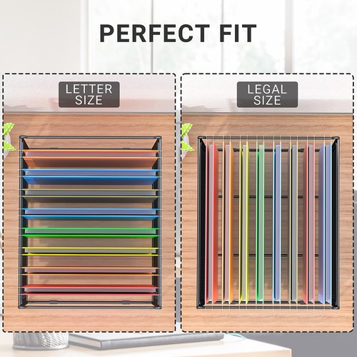 Vanulee Letter/Legal Size Hanging File Folder Frame,Hanging Files Holder Rack for Desk Organizer,Hanging Folders Rails for Filing Cabinet Drawers Above 10" in Height,15.2" Lx12.4 Wx10 H