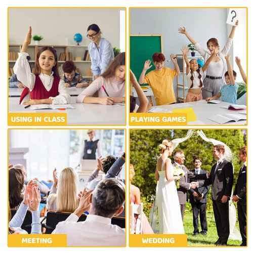 30 PCS 8 x 10 Inch Dry Erase Answer Paddle, Handheld Wooden White Board Double Sided Dry Erase Signs Auction Paddles for Students Classroom Office Meeting Voting Answers Bidding Shower Games Party