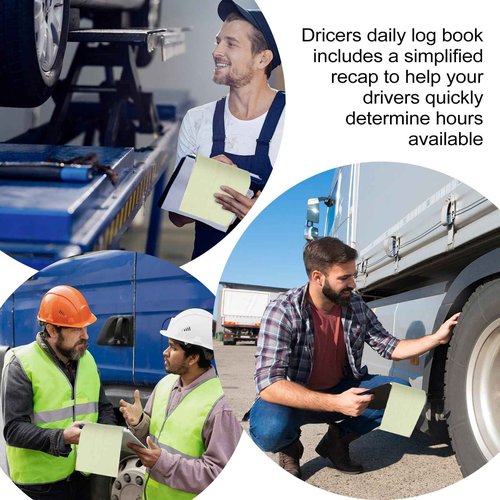 24 Pack Driver Daily Log Book 8.5" x 5.5" Driver's Log Book with Detailed Driver Vehicle Inspection Report & Simplified Recap 2 Ply with Carbon Driver's Daily Log Book for Truck Drivers