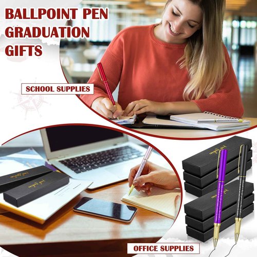 FoldTier 30 Set Graduation Pen Gifts Inspirational Ballpoint Pens with Congrats Grad Gift Boxes Funny Graduate Party Favor Gift for Class of 2025 Graduation Party Office School Stationery Supply