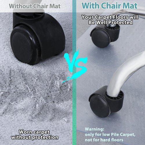Super Deal Upgraded 48" X 36" Office Mat Chair Mat, Heavy Duty Carpets with Lip for Hardwood Floor, Rug Carpet Floor Computer Desk Low And Medium Pile Carpets