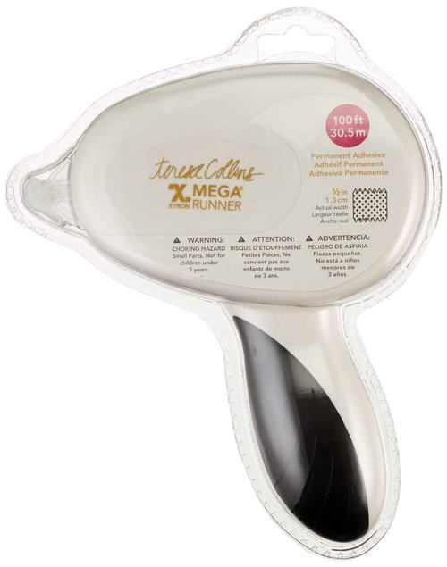 Xyron Teresa Collins Mega Runner, .5" x 100', Permanent Adhesive Dispenser, Tape Runner, Perfect for Scrapbooking & DIY Craft Supplies, Home School Projects & Home Office (100049)