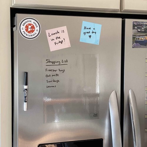 Reusable Sticky Notes – 48-Pack Whiteboard Self-Stick Notes – Dry/Wet Erase, Washable, Removable – Think Notes in Pastel Colors for Home, Office, and School