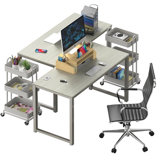 SHW 48-Inch Commercial-Grade Office Computer Desk, Maple