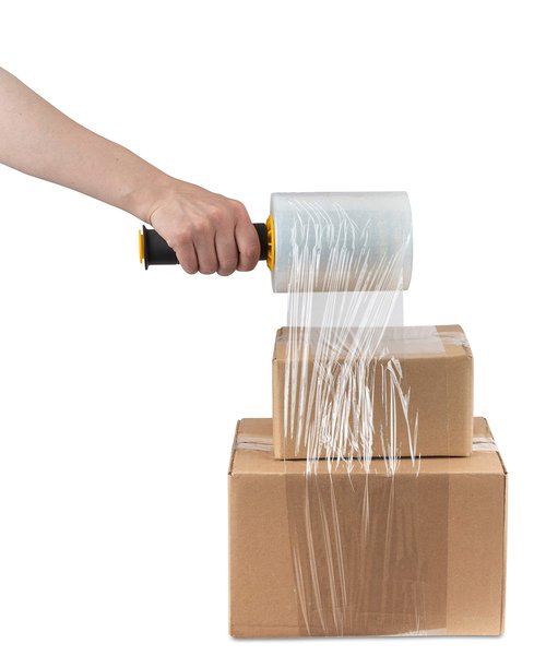 Modern Innovations Clear Stretch Wrap Roll Bundle - (2) 15" Rolls, (2) 5" Rolls, (2) Handles,(4000 Feet) Shrink Wrap for Moving, Packing Supplies for Wrapping Furniture, Plastic Pallet Cling
