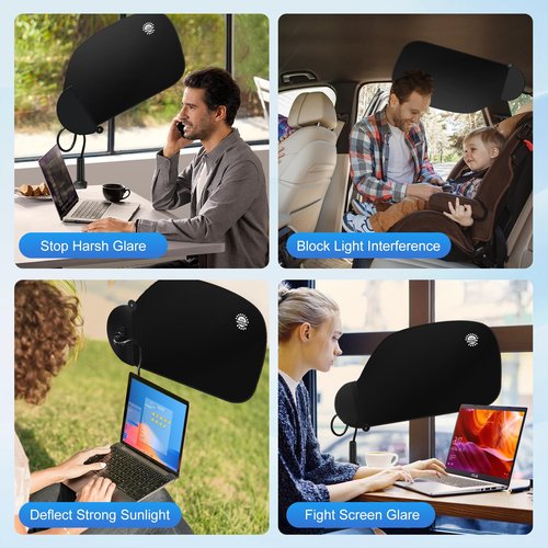 Office Cubicle Desk Shade, Blocks Light Glare and Disturbances. Privacy Space. Professional Portable Multifunctional