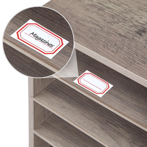 HOOBRO Literature Organizer, 27 Compartments Wooden Mail Organizer, Countertop Literature Sorter with Adjustable Shelves for Home, Office, School, Student Mailbox for Classroom, Greige BG27WF01