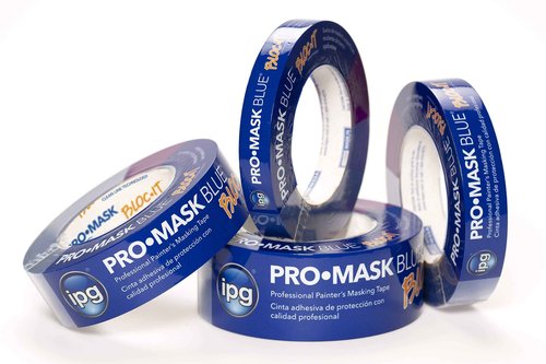 IPG ProMask Blue with BLOC-It, Premium 14-Day Masking Tape, 1.41" x 60 yd, Blue, (6-Pack)