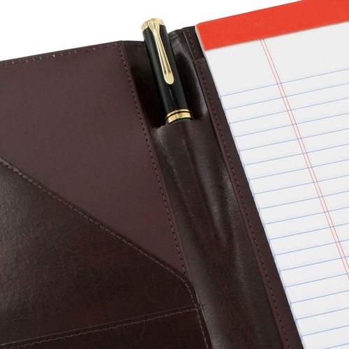 Royce Leather Aristo Padfolio, Aristo Italian Bonded Leather, Burgundy
