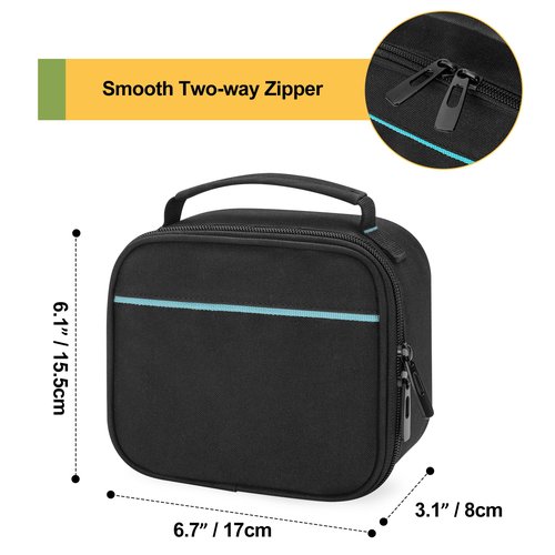 CURMIO Label Maker Carrying Case Compatible with NIIMBOT B21 / B1, Empty Storage Holder Bag for Printer Labels, USB Cable, Battery, Bag Only